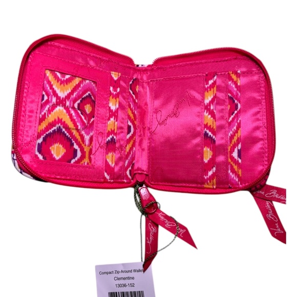NEW Vera Bradley Clementine Compact Zip Around Wallet Retired Pink Floral Gift - Picture 5 of 8